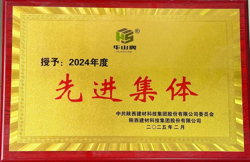 物貿(mào)公司市場開發(fā)部榮獲陜西建材科技公司“先進集體”榮譽稱號